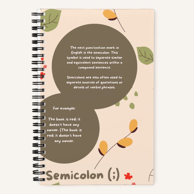 Custom 8.5" x 11" Spiral Notebook (Front)