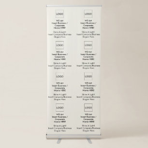 Custom 8 Business Logos, Names and Slogans Meeting Retractable Banner