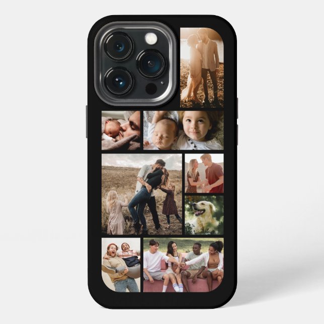Custom 8 Photo Collage iPhone Case (Back)