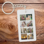 Custom 8 Photo Collage Key Ring<br><div class="desc">Create your own personalised photo collage keychain. Simply add your favourite 8 photos for a custom photo keychain.</div>