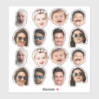Custom 8 Photos Faces Waterproof Vinyl Stickers