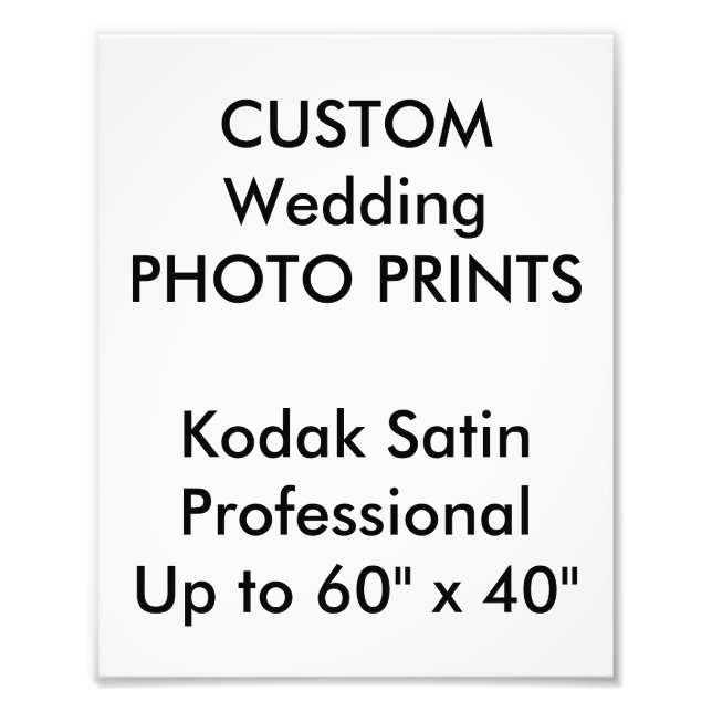 Custom 8" x 10" Professional Photo Prints (Front)