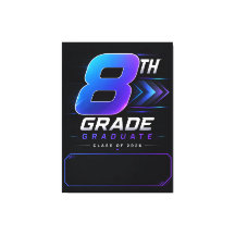 Custom 8th Grade Graduate 2026 Neon Gift