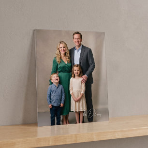 Custom 8x10 Frameless Acrylic Family Portrait Sign