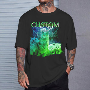 Custom 90s Bootleg Rap Tee with Your Pet Photo 