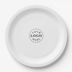 Custom 9 Inch Paper Plate with Your Business Logo