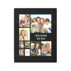Custom 9 Photo Collage Black