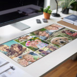 Custom 9 Photo Collage Desk Mat<br><div class="desc">Brighten your workspace with this custom desk mat featuring a collage of 9 favourite photos of family,  friends,  pets,  memories,  etc.</div>