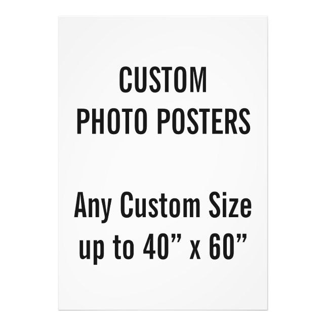 Custom A0 Photo Poster, up to 40” x 60” (Front)
