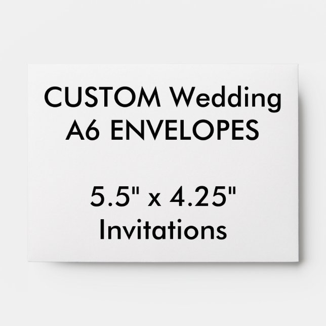 Custom A6 Envelopes 5.5" x 4.25" Invitations (Front)