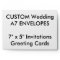 Custom A7 Envelopes 7" x 5" Invitations & Cards