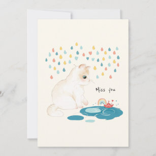 [Custom] A Cat's Day - Rainbow Raindrops Thank You Card