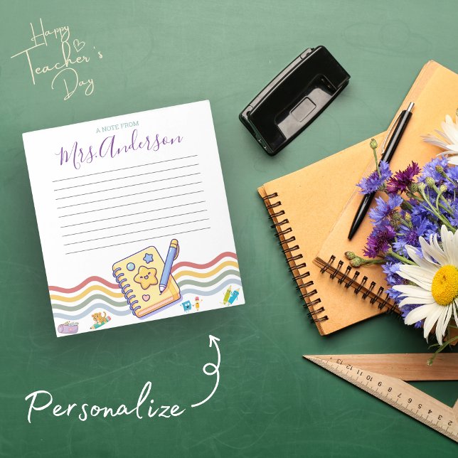 Custom A Note From Cute Crayon Teacher Notepad (Creator Uploaded)