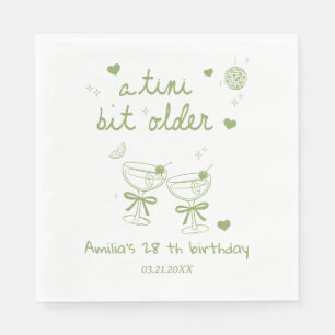 Custom A Tini Bit Older Birthday Party, 30th, 40th Napkin
