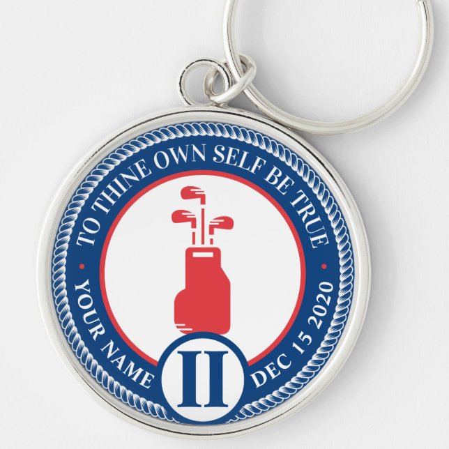 Custom AA NA Golf Addiction Recovery Token Chip Ke Key Ring (Front)