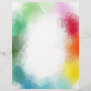 Custom Abstract Art Blank Template Pink Red Blue Custom Letterhead