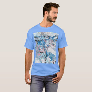 Custom Abstract Art Carolina Blue Colour Template T-Shirt