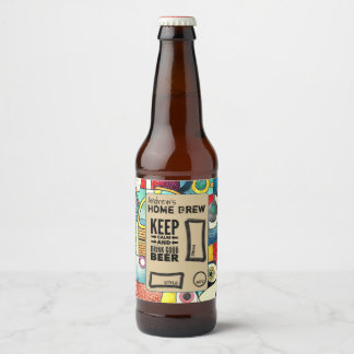 Custom Abstract Art Home Brew Beer Bottle Labels