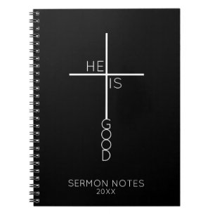 Custom Abstract Cross Minimalist Christian Notebook