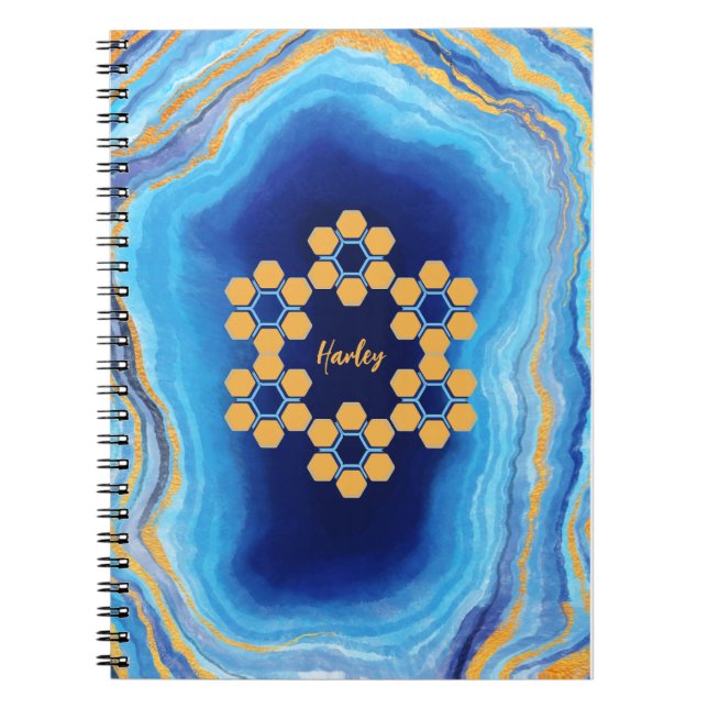 Custom abstract geometric colourful photo notebook (Front)