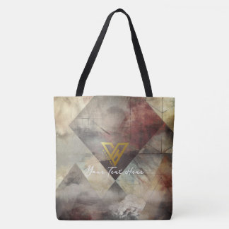 Custom : Abstract Geometric Tote Bag