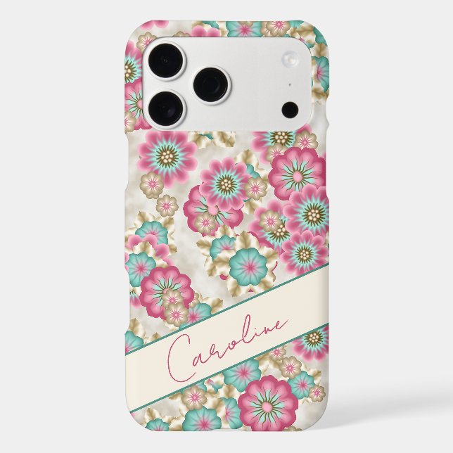 Custom Abstract Japanese Spring Flowers Pattern (Back)