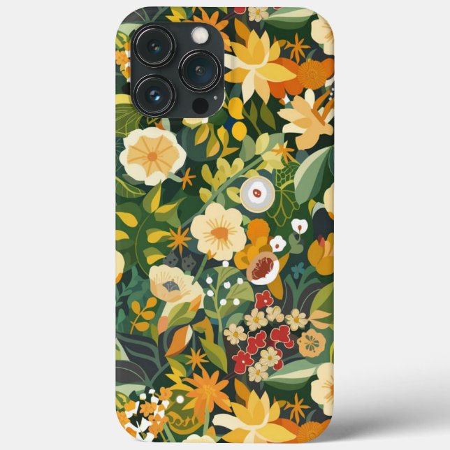 Custom Abstract Japanese Spring Flowers Pattern Case-Mate iPhone Case (Back)