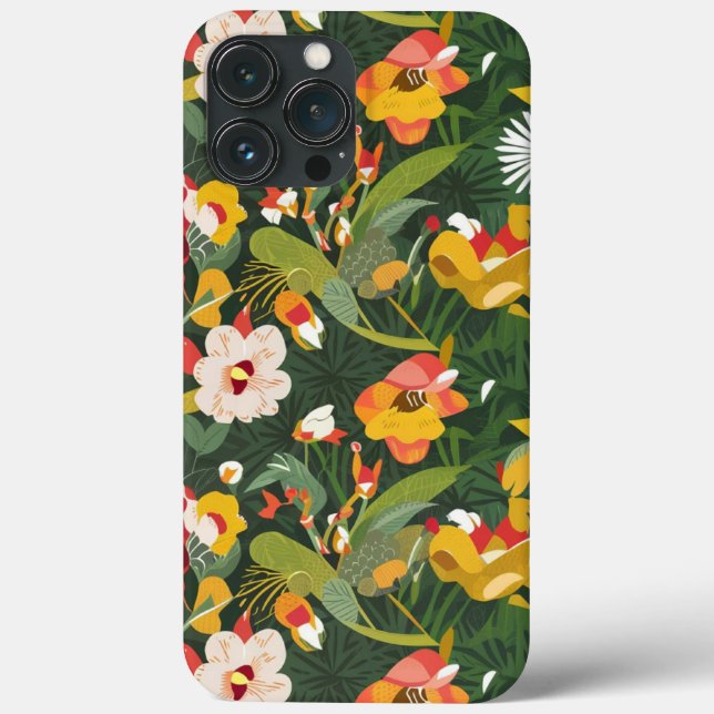 Custom Abstract Japanese Spring Flowers Pattern Case-Mate iPhone Case (Back)