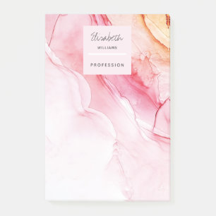 Custom Abstract Pink Ink Paint Post-it Notes