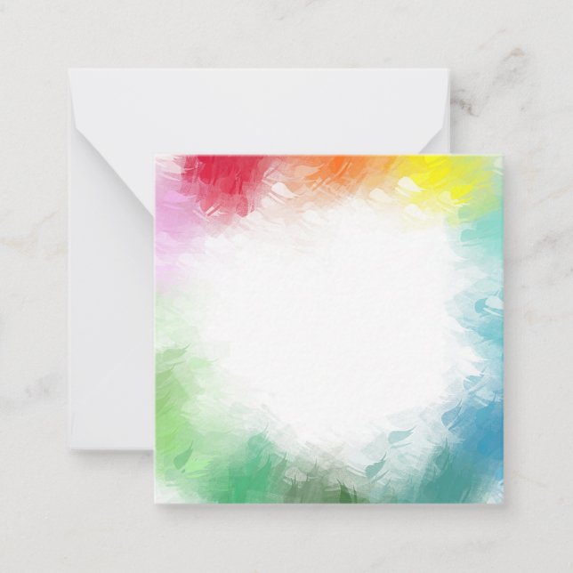 Custom Abstract Rainbow Colours Elegant Trendy Card (Front)