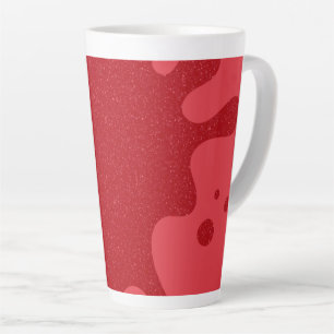 Custom Abstract Tomato Red Splatter Latte Mug
