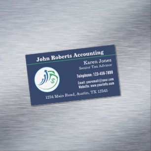 Custom Accountant Corporate Logo Office Magnetic Business Card