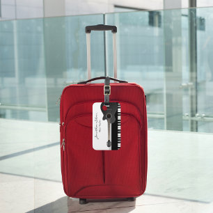 Custom Acoustic Guitar Piano Keys Music Teacher  Luggage Tag