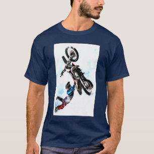 Custom Acrobatics Biker Action Sports Modern T-Shirt
