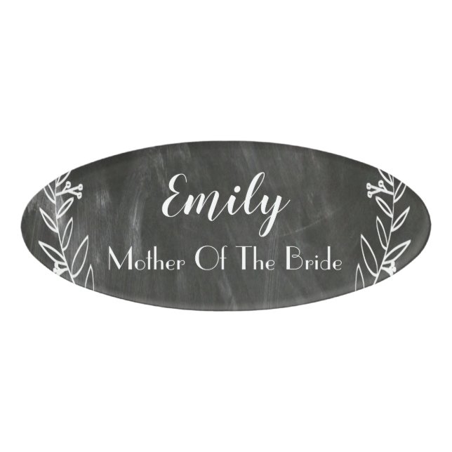 Custom Acrylic Chalkboard Name Tag (Front)