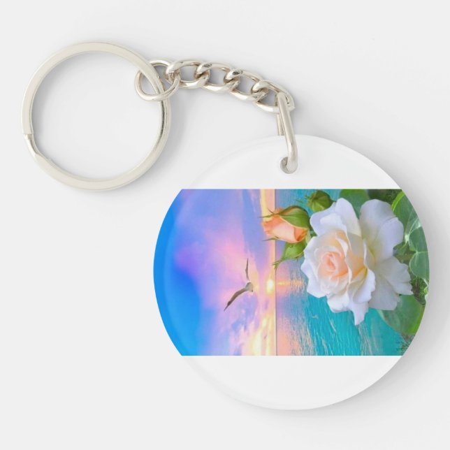 **Custom Acrylic Keychain** 2. **Personalised Acry Key Ring (Front)