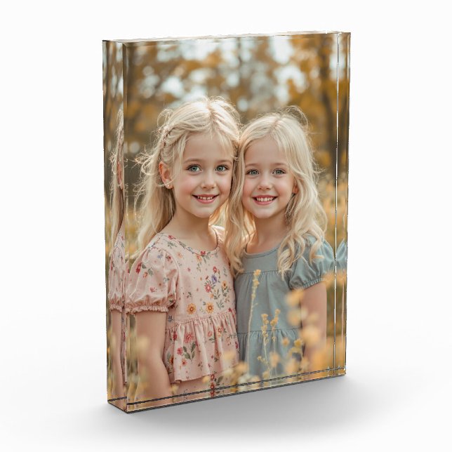Custom Acrylic Personalised Photo Block (Left)