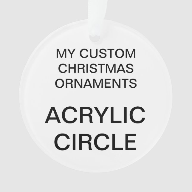 Custom Acrylic ROUND Christmas Tree Ornament (Front)
