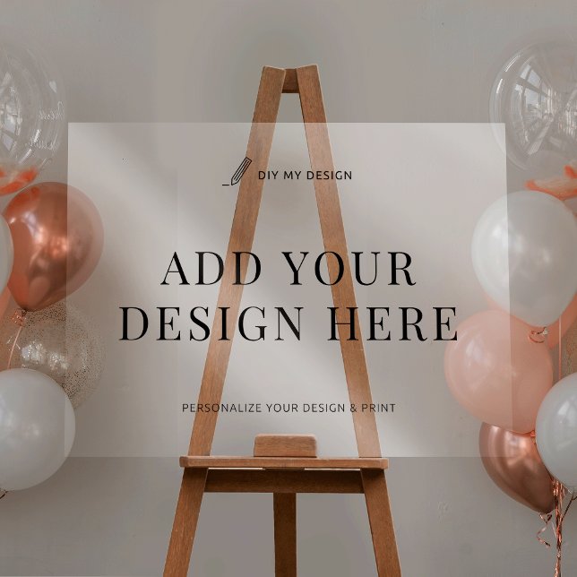 Custom Acrylic Sign Printing 18x24" Horizontal (Custom artwork horizontal 24x18" acrylic event sign)