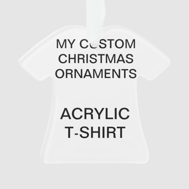 Custom Acrylic T-SHIRT Christmas Tree Ornament (Front)
