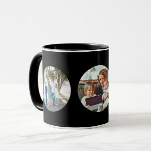Custom Add 3 Photo Auto Round Personalised Mug