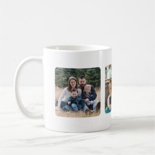 Custom Add 3 Photo Personalised Coffee Mug