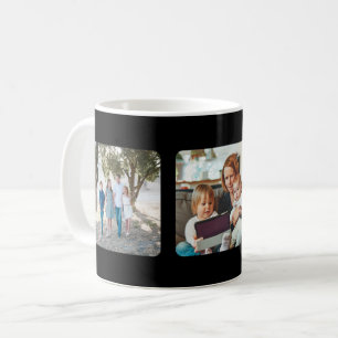 Custom Add 3 Photo Personalised Coffee Mug