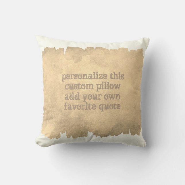 custom add a quote accent pillow watercolor design (Front)