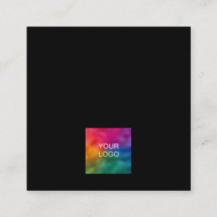 Custom Add Business Company Logo Modern Elegant Square Business Card