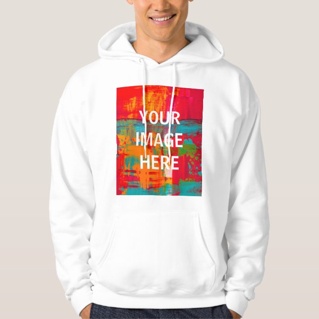 Custom Add Image Logo Personalise Template Hoodie (Front)