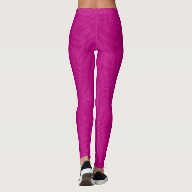 Custom Add Image Text Womens Bordeaux Pink Leggings (Back)