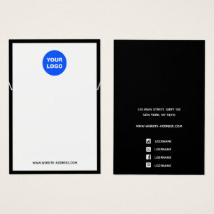 Custom Add Logo Black White Necklace Display