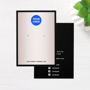 Custom Add Logo Rose Gold  Earring Jewelry Display