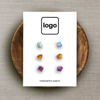 Custom Add Logo Six Earring Hole Sets Display